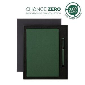 VARDIM - CHANGE ZERO Sustainable Gift Set with Refillable Notebook & Pen - Green